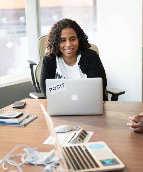 Woman in Front of Laptop Computer